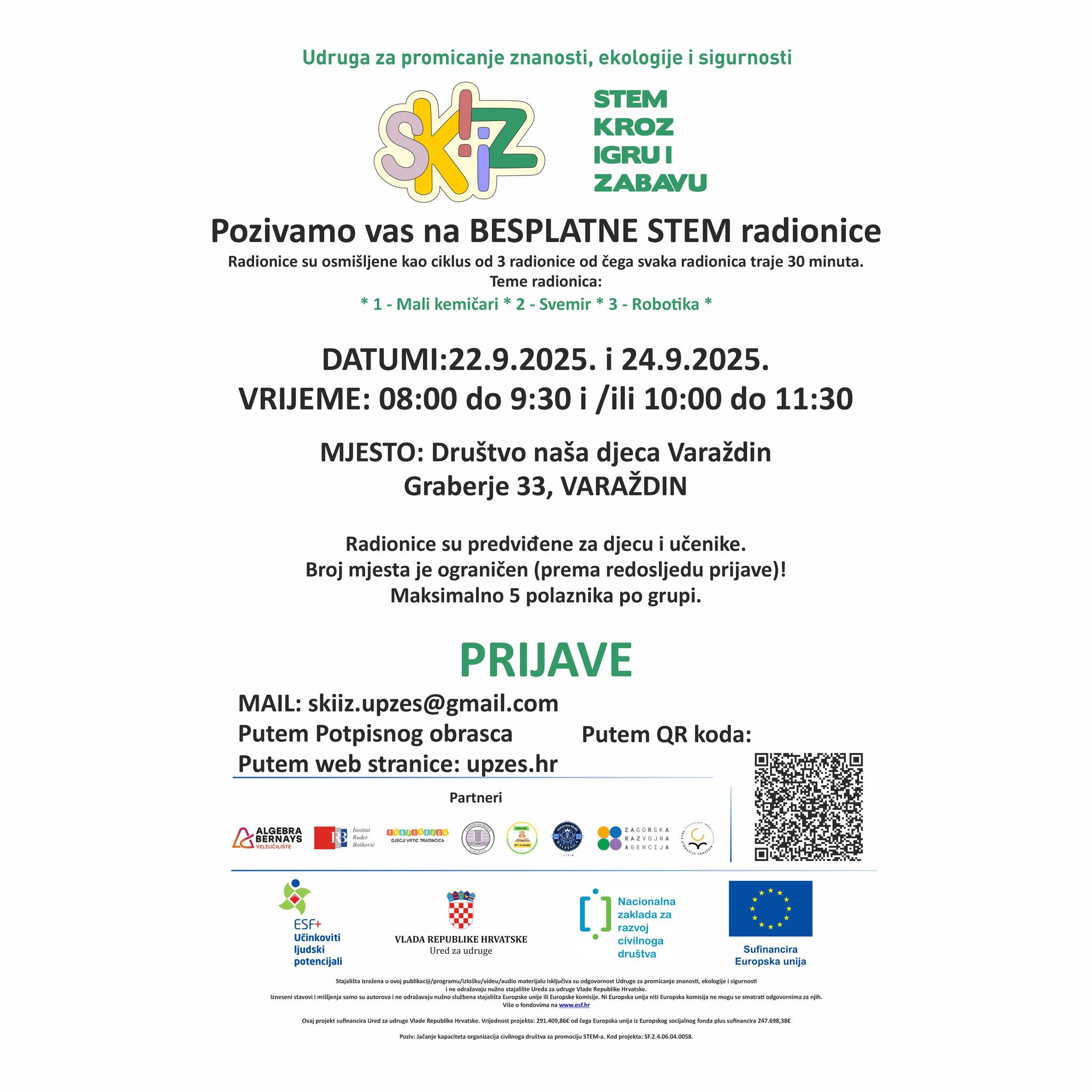 BESPLATNE STEM radionice