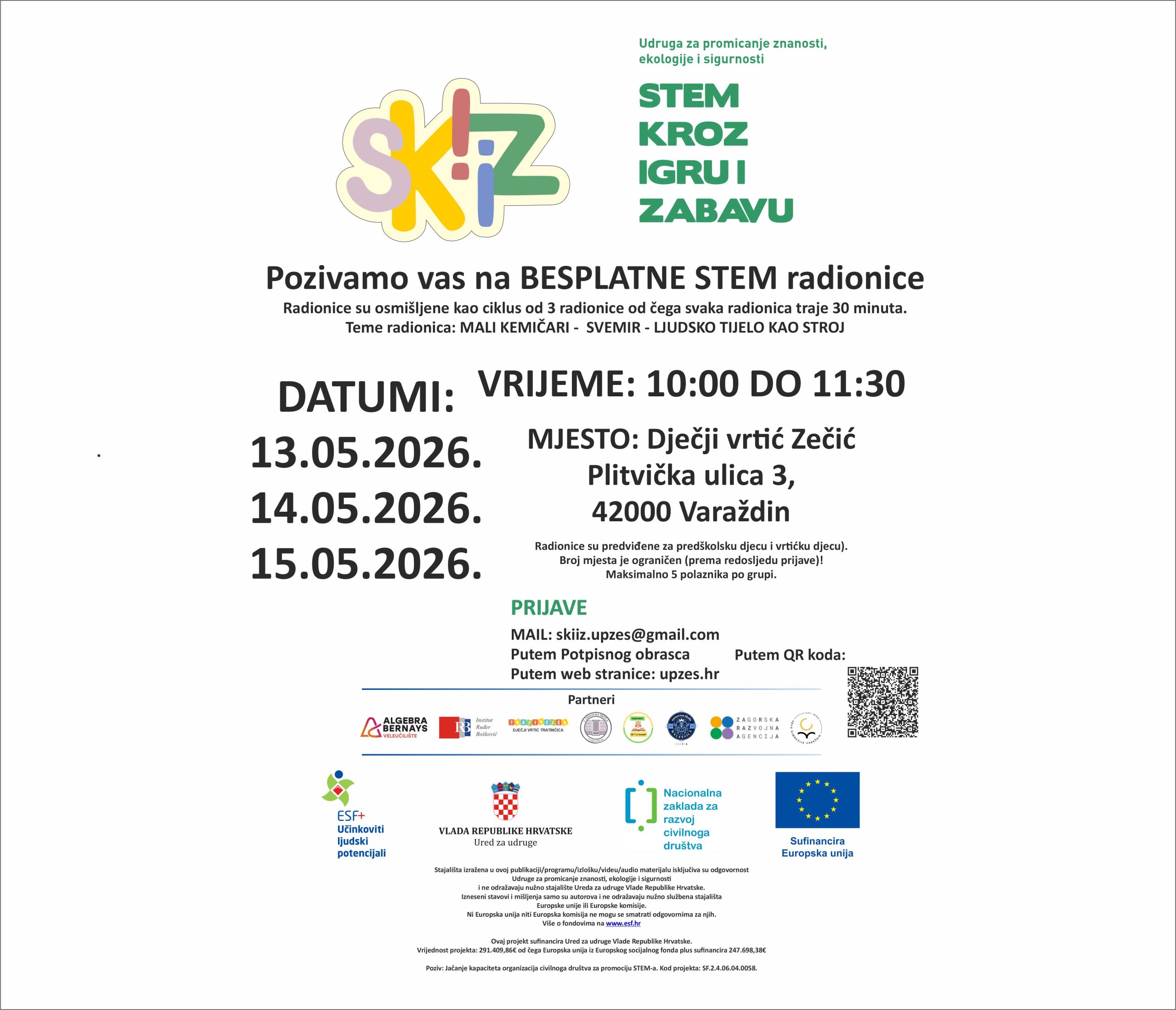 Proljeće uz znanost: SKIIZ donosi besplatne STEM radionice kroz igru i zabavu